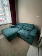 Homestock 2-3 persoons hoekbank petrol velvet, Ophalen, Gebruikt, Stof