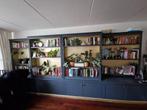 Schuifbare boekenkast met verborgen TV, Huis en Inrichting, Kasten | Boekenkasten, 200 cm of meer, Met plank(en), Gebruikt, 50 tot 75 cm