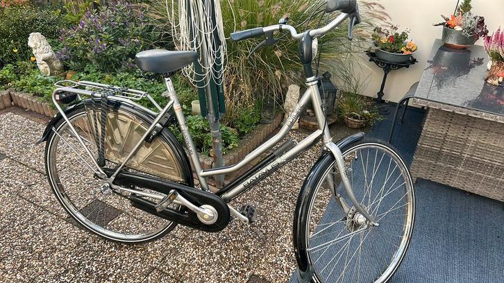 Damesfiets Batavus 54 cm, Fietsen en Brommers, Fietsen | Dames | Omafietsen, Gebruikt, 53 tot 56 cm, Handrem, Versnellingen, Ophalen