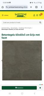 Betontegels 60x60, Tuin en Terras, Tegels en Klinkers, Ophalen, Nieuw, Minder dan 5 m², Beton
