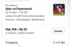 Ajax - Feyenoord Ticket 14 december, Eén persoon, December
