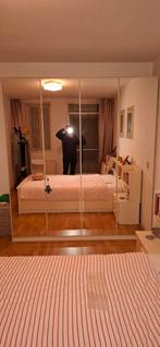 Grote kledingkast met spiegeldeuren, Ophalen, Gebruikt, Met hangruimte, 200 cm of meer