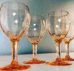 Rosaline likeurglaasjes, jeneverglaasjes, 4 stuks, Antiek en Kunst, Antiek | Glas en Kristal, Ophalen of Verzenden