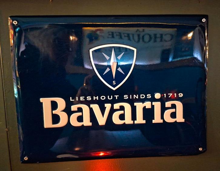 Bavaria Bier Reclamebord - Metaal, Verzamelen, Merken en Reclamevoorwerpen, Reclamebord, Ophalen of Verzenden