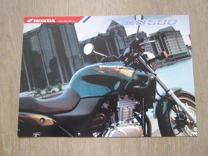 Honda CB 500 brochure folder 1995 1996, Motoren, Handleidingen en Instructieboekjes, Honda, Ophalen of Verzenden