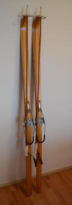 Zweedse houten ski's, antieke ski's met stokken, Skiën, Ski's, Ophalen, Overige merken