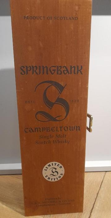 Springbank single malt scotch whisky 25 yrs. LEGE Kist beschikbaar voor biedingen