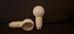 Vintage Steekvoet Lampen - Set van 2 Vlieland., Gebruikt, Minder dan 30 watt, Soft of Flame, Halogeen (gloei)lamp