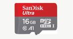 SanDisk 16GB Ultra microSDXC UHS-I Memory Card met Adapter, Audio, Tv en Foto, Fotografie | Geheugenkaarten, Nieuw, Overige, MicroSDXC