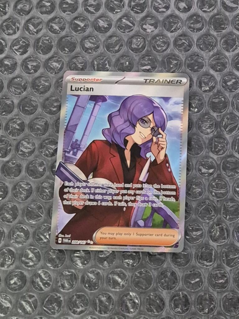 Lucian 208/167 Twilight Masquerade Scarlet & Violet TWM, Ophalen of Verzenden, Zo goed als nieuw, Losse kaart, Foil