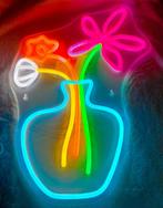 Neon LED verlichting 'Bloemen in vaas' intensiteit schakelaa, Ophalen of Verzenden, Nieuw, Lichtbak of (neon) lamp