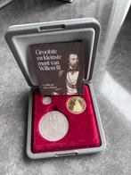 Zilveren Rijksdaalder & 5 Cent Willem III., Postzegels en Munten, Munten | Nederland, Koning Willem III, Setje, Zilver, Ophalen of Verzenden