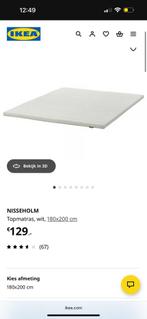 IKEA topper en matrasbeschermer, Huis en Inrichting, Ophalen, Tweepersoons, Zo goed als nieuw, 180 cm