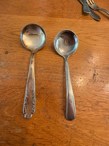 Antiek brocante verzilverd italiaans pollepel opscheplepel beschikbaar voor biedingen