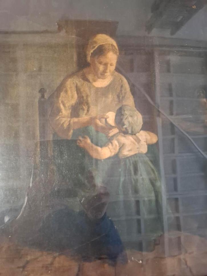 Moeder met kind, Hein kever, Antiek en Kunst, Kunst | Schilderijen | Klassiek, Ophalen of Verzenden