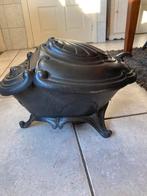 Grote gietijzeren kolenbak 47 cm lang x  28 cm hoog, Antiek en Kunst, Ophalen of Verzenden