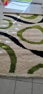 Shaggy vloerkleed - Groen/Zwart/Wit - 160x230cm, 150 tot 200 cm, 200 cm of meer, Ophalen of Verzenden, Zo goed als nieuw