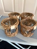 Riviera Maison windlichtjes rattan, Huis en Inrichting, Ophalen of Verzenden, Overige materialen, Minder dan 25 cm