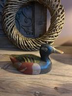 Kleine houten Eend mooie oude kleuren, Antiek en Kunst, Ophalen of Verzenden