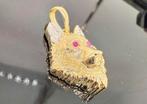 Prachtige 14 karaats gouden wolf hanger actie!, Ophalen of Verzenden, Nieuw, Goud, Goud