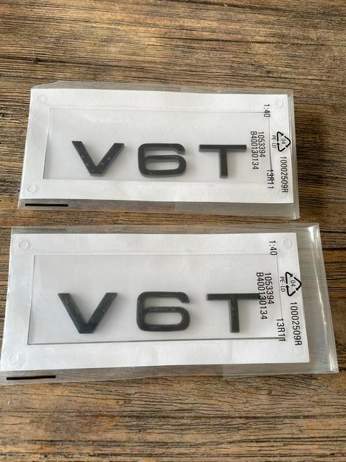 Zwarte V6T logo tekoop Zijscherm Audi S S4 S5 S6 S7 turbo RS, Auto diversen, Tuning en Styling, Ophalen of Verzenden
