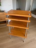 Eiken verstelbare platenmeubel, Huis en Inrichting, Tafels | Sidetables, Ophalen, Gebruikt, 50 tot 100 cm, Eikenhout