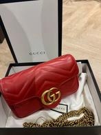 Gucci marmont tas, Sieraden, Tassen en Uiterlijk, Tassen | Damestassen, Ophalen of Verzenden, Zo goed als nieuw, Zwart, Schoudertasje