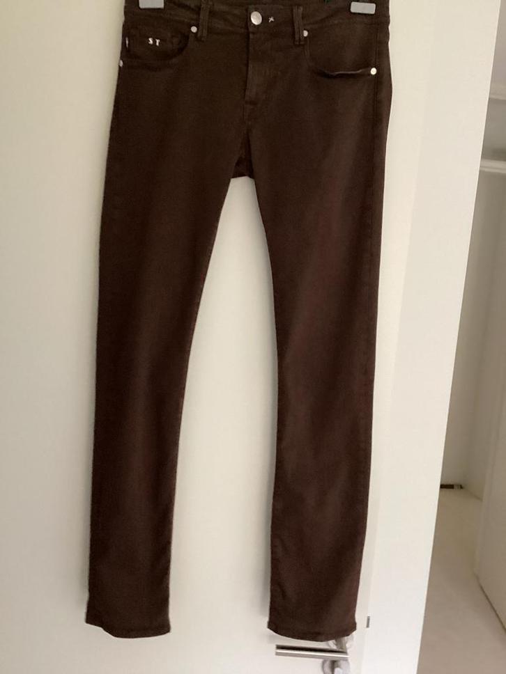 Tramarossa elastische 5-pocket jeans. Bruin. Maat 33., Kleding | Heren, Spijkerbroeken en Jeans, Zo goed als nieuw, W33 - W34 (confectie 48/50)