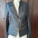 Caroline Biss zwart leren dames jasje 38, Maat 38/40 (M), Zwart, Ophalen of Verzenden, Zo goed als nieuw