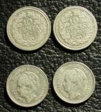 Dubbeltjes Wilhelmina 1927 en 1930 zilver, Postzegels en Munten, Munten | Nederland, Verzenden, Koningin Wilhelmina, 10 cent, Zilver