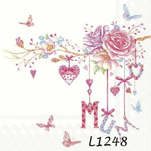 Servetten decoupage/bullet journal – mama rozen L1248, Hobby en Vrije tijd, Knutselen, Nieuw, Materiaal, Verzenden