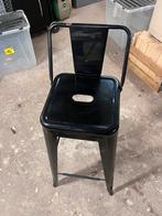 9 stuks Bolero stalen bistro barkruk met rugleuning zwart, 5 krukken of meer, Ophalen, Gebruikt, Metaal