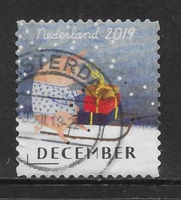 2019, Decemberzegel, Varken op slee [3804] (K2609) beschikbaar voor biedingen