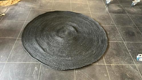 Jute vloerkleed 160 cm - zwart - rond - #9, Huis en Inrichting, Stoffering | Tapijten en Kleden, Nieuw, 150 tot 200 cm, 150 tot 200 cm