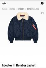Alpha Industries bomberjack in marine blauw, Ophalen of Verzenden, Zo goed als nieuw, Maat 38/40 (M), Blauw