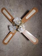 Vintage Plafondventilator met Licht, Ophalen, Gebruikt, Vintage, Glas