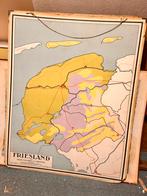 Oude schoolplaat provincie Friesland, Ophalen of Verzenden, Aardrijkskunde