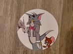 Tom en Jerry strip tekenfilm kat en muis vintage sticker, Verzamelen, Stickers, Verzenden, Gebruikt