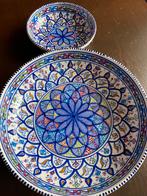 Set schaal & kom uit Tunesie, Huis en Inrichting, Keuken | Servies, Ophalen, Overige stijlen, Aardewerk, Schaal of Schalen