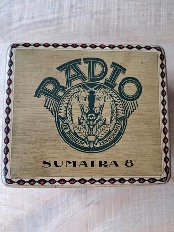 De Dubbelde Eenhoorn Radio sigaren Sumatra 8 blik beschikbaar voor biedingen