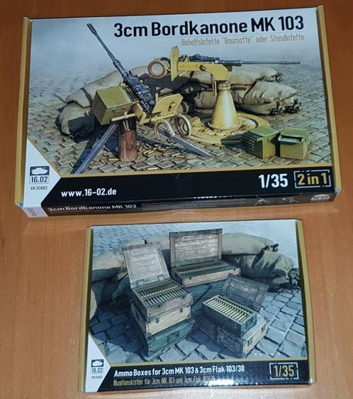 Custom Scale 1:35 (16.02) 3 cm MK103 & ammo set - COMBI -, Hobby en Vrije tijd, Modelbouw | Auto's en Voertuigen, Nieuw, Overige typen