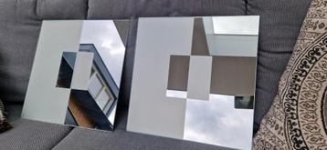 Set van 2 Design Spiegels - 40x40cm beschikbaar voor biedingen