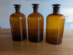Oude apothekerspotten van bruin glas, Antiek en Kunst, Curiosa en Brocante, Ophalen