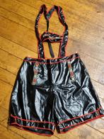 lederhose zwart / rood maat 56-58 Oktoberfeest lederlook, Maat 56/58 (XL), Ophalen of Verzenden, Kleding, Overige thema's