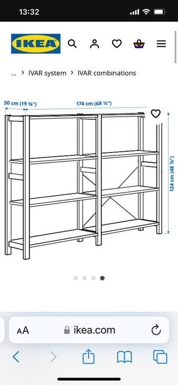 Ivar stellingkast hout - afbeelding 6