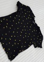 Bershka cropped t-shirt maat m citroen opdruk lemon shirt, Maat 38/40 (M), Verzenden, Zwart, Bershka