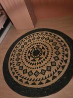 Mooi vloerkleed te koop, 100 tot 150 cm, Zwart, Rond, Ophalen of Verzenden