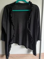 Zwarte bolero met ruches, Kleding | Dames, Ophalen of Verzenden, Gedragen, Maat 42/44 (L), Zwart