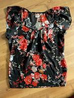 TOPJE met bloemen, maat 40 (Only), Maat 38/40 (M), Only, Zwart, Ophalen of Verzenden