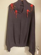 Poncho bruin oranje cashmere 40/42 -44/46, Ophalen of Verzenden, Nieuw, Maat 42/44 (L), Bruin